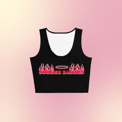 Bookish Baddies Black - Crop Tank